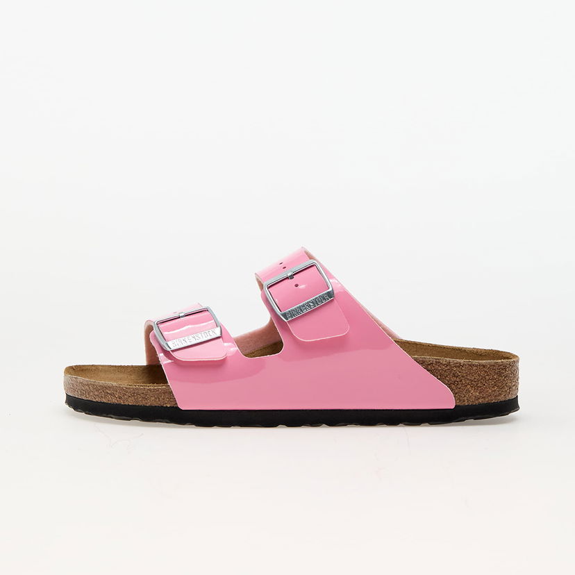 Кецове и обувки Birkenstock Arizona Birko-Flor Patent Patent Candy Pink/Black Розово | 1026957