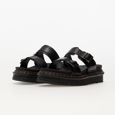 Кецове и обувки Dr. Martens Myles Brando Leather Buckle Slide Черно | 23523001, 1
