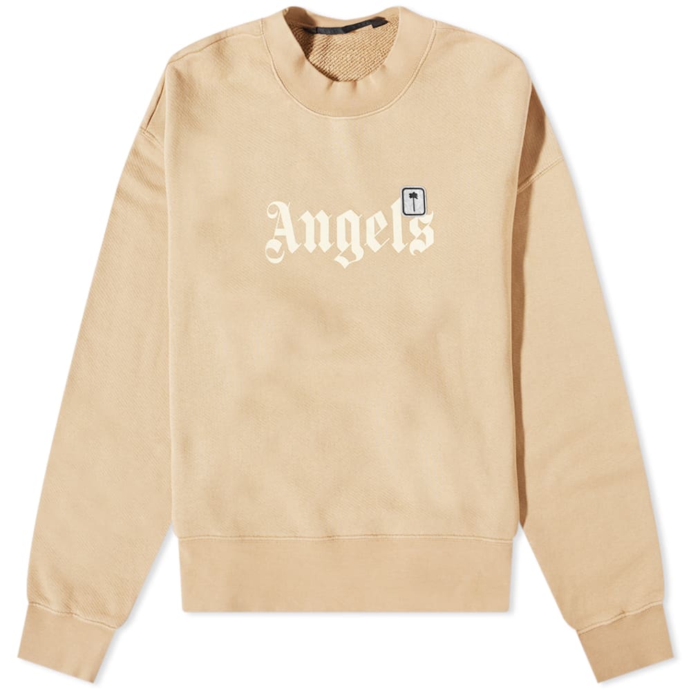 Пуловер Palm Angels Angels Patch Logo Crewneck Бежово | PMBA026F22FLE0046410, 0