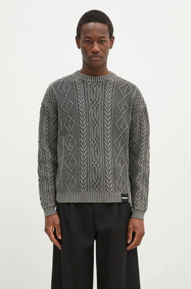 Пуловер Neighborhood NEIGHBORHOOD Cable Knit Sweater Сиво | 24213NH.KNM01, 0