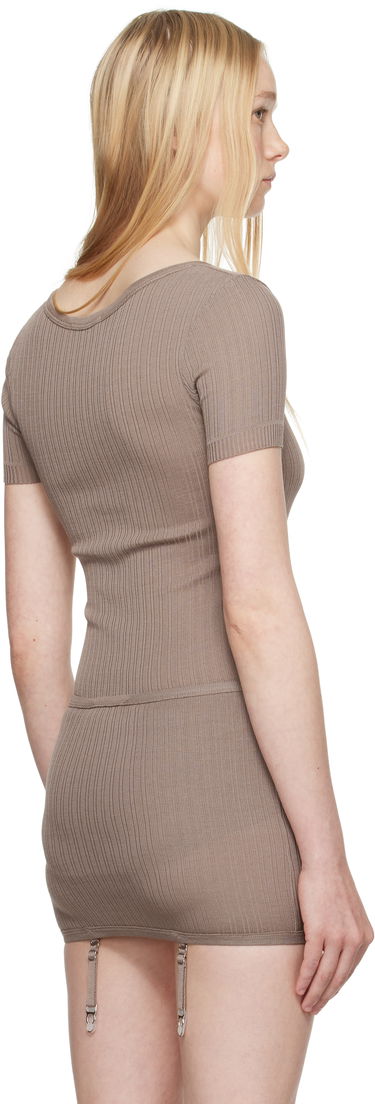 боди LEMAIRE Lemaire Buttoned Rib Knit Bodysuit Бежово | TO1324 LK1017, 2