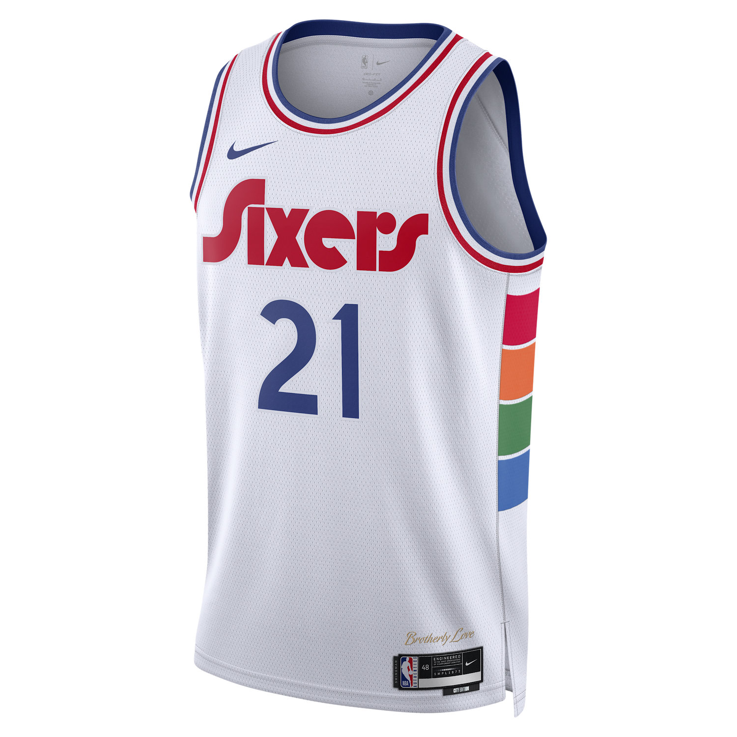 Фланелка Nike Dri-FIT NBA Swingman Joel Embiid Philadelphia 76ers City Edition 2024/25 Бяло | FQ4355-101, 0