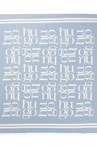 Silk scarf with all-over graphic print