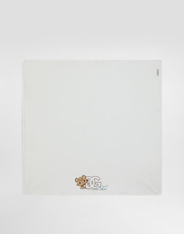 Облекло и аксесоари Dolce & Gabbana My First Interlock Blanket with Leopard and Boat Print Синьо | LNJA88G7PNKS9000, 1