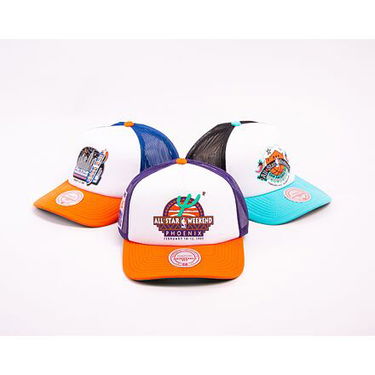 Шапка с козирка Mitchell & Ness NBA Party Time Trucker Snapback Hwc Phoenix Suns White Оранжево
 | HHSS5140-PSUYYPPPWHIT, 4
