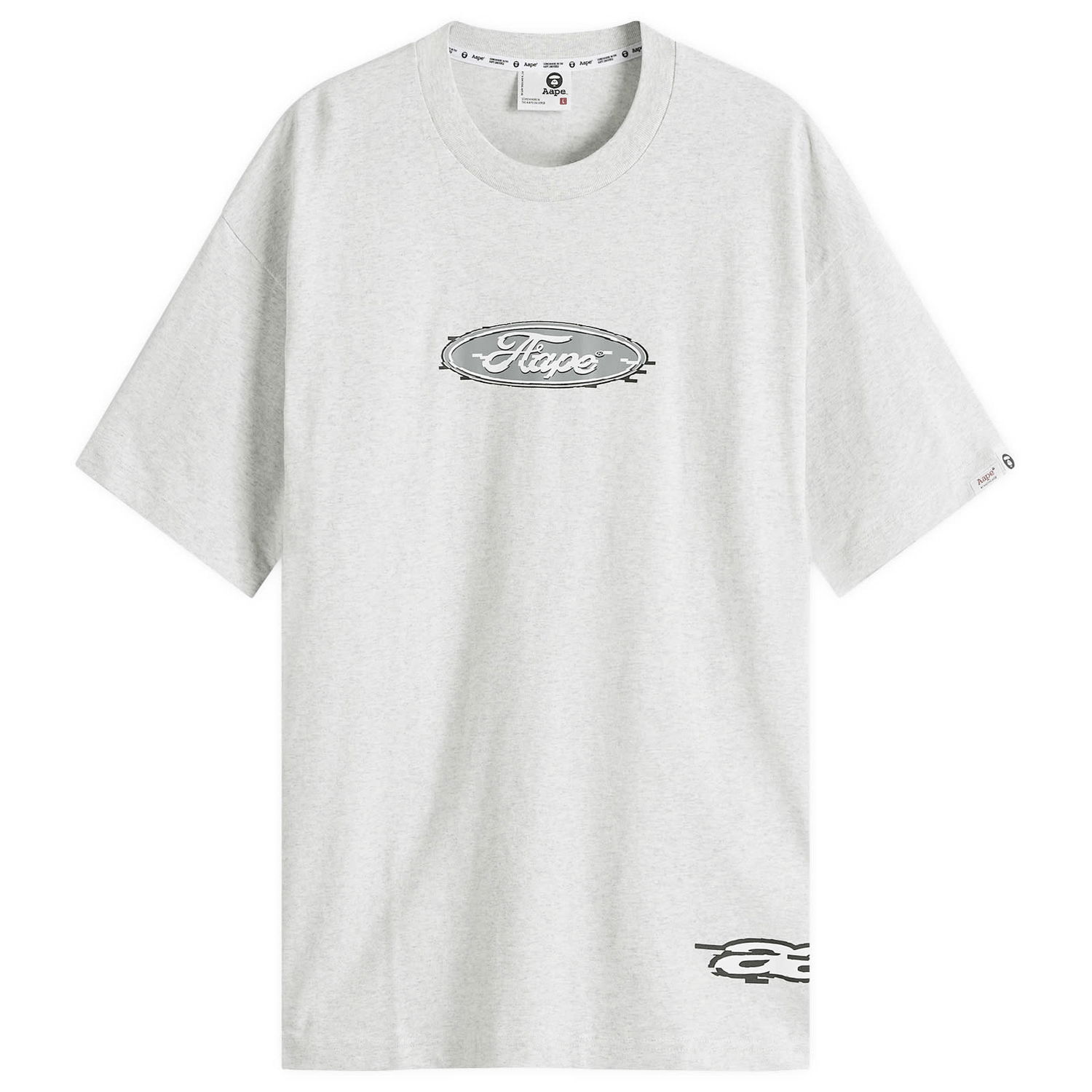 Тениска AAPE by A Bathing Ape AAPE Racing T-Shirt, Size Large Сиво | AAPTEM1556XANWH2, 0