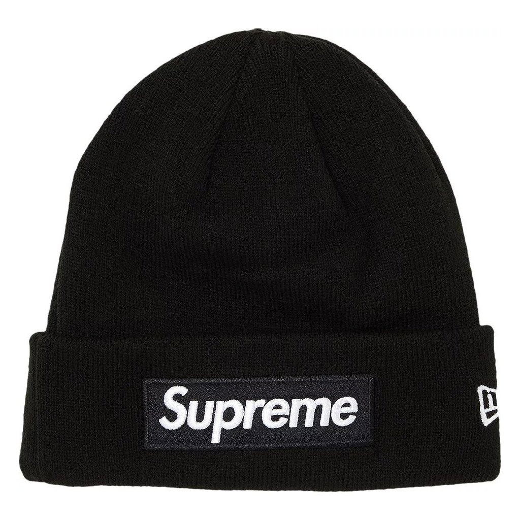 Шапка Supreme New Era x Box Logo Beanie Черно | 12399, 0
