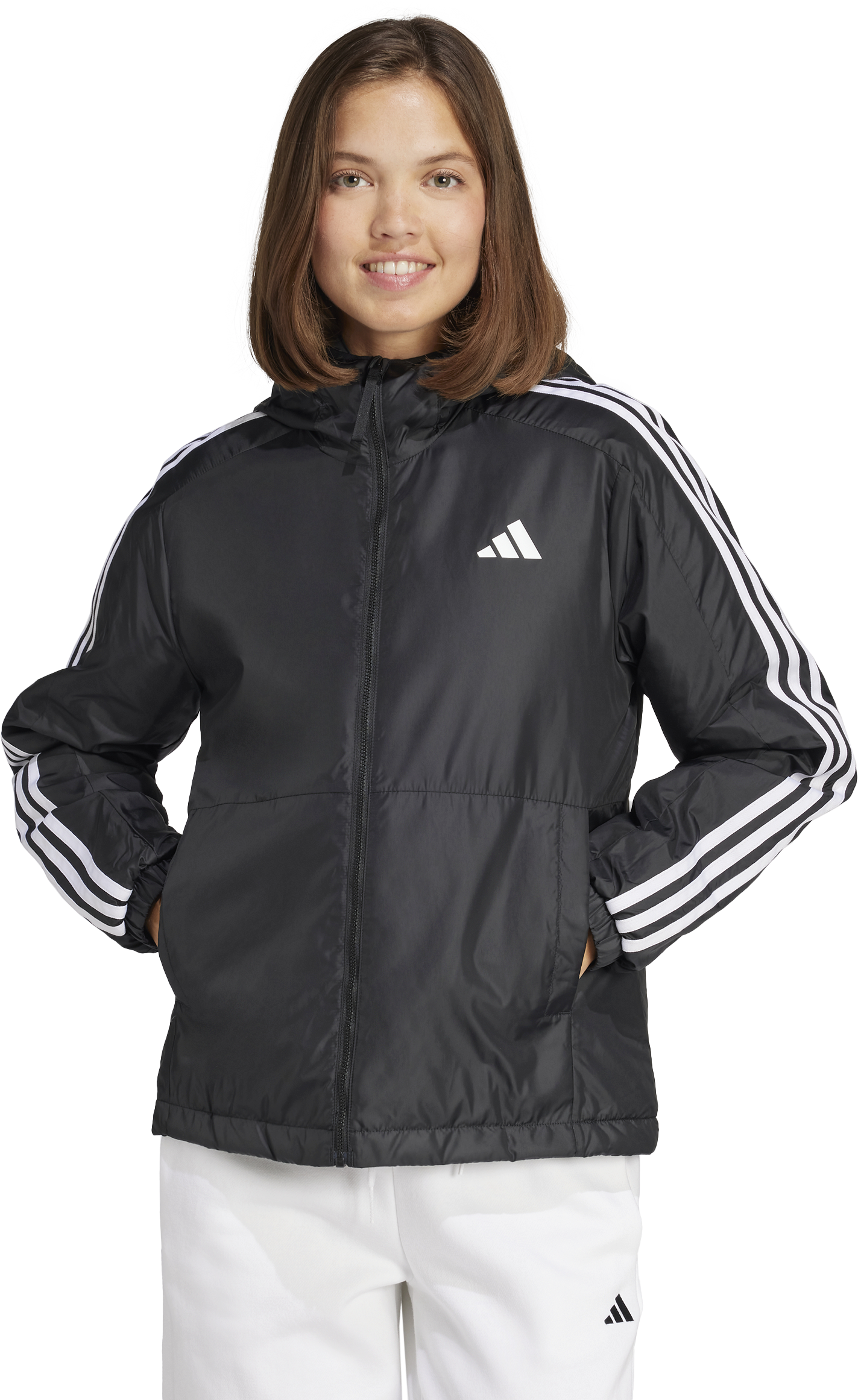 Яке adidas Originals Essentials 3-Stripes Hooded Jacket Черно | jd1025, 1