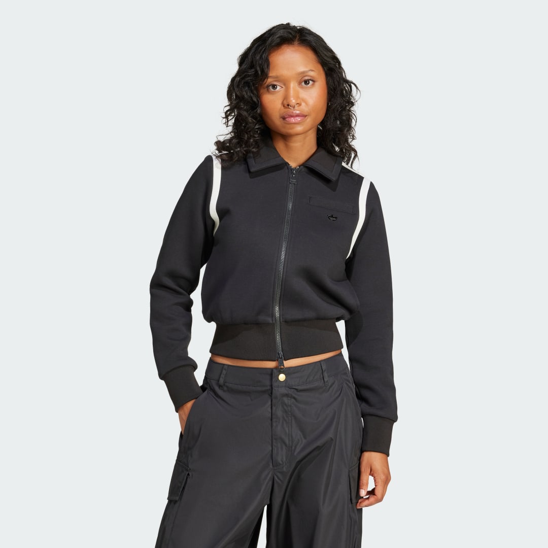 Яке бомбър adidas Originals Premium Collared Track Jacket Черно | JD5470, 0