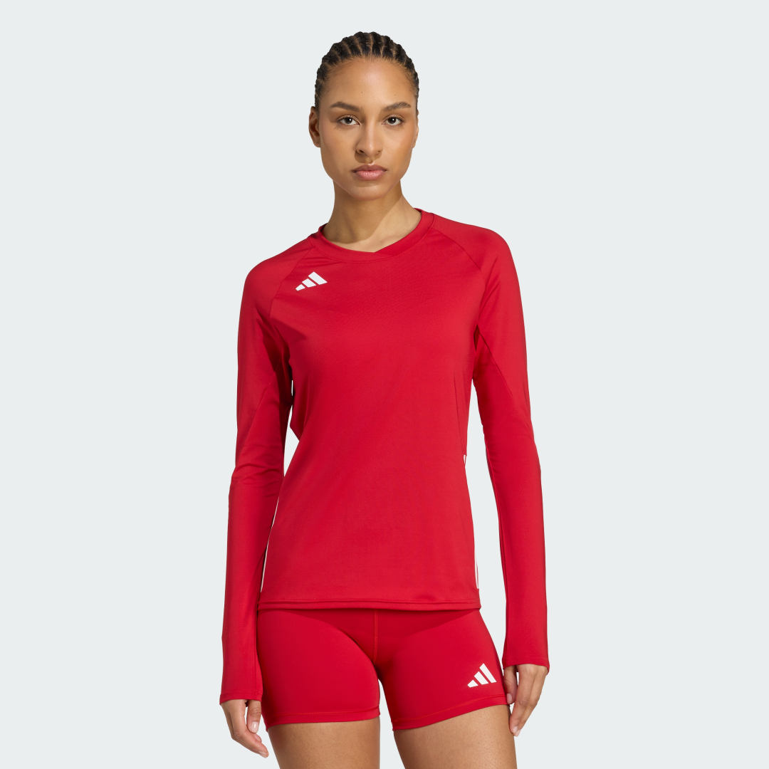 Фланелка adidas Performance HILO Long Sleeve Volleyball Jersey Червено | JN2977, 0