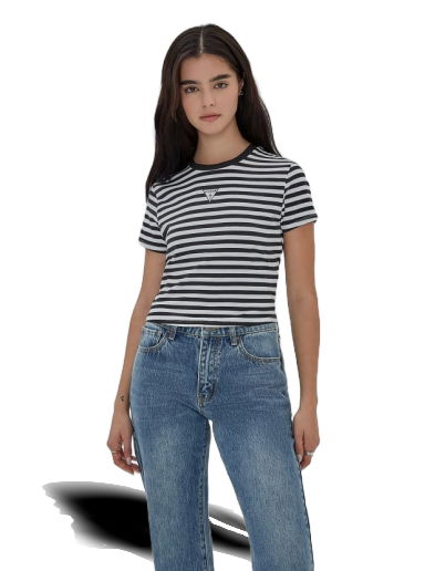 Тениска GUESS Originals Striped Stretch T-Shirt Тъмно синьо | W4RI89J1314