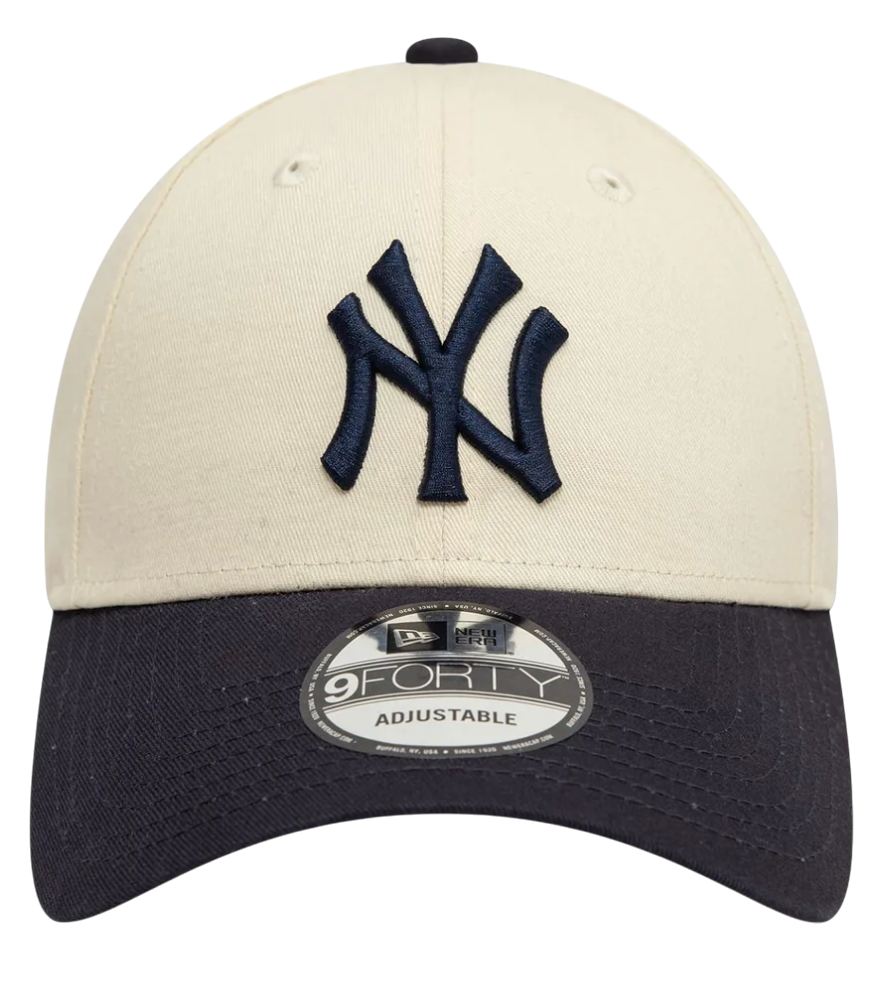 Шапка с козирка New Era New York Yankees Colour Block 9FORTY Adjustable Cap Бежово | 60595215-60595215, 1