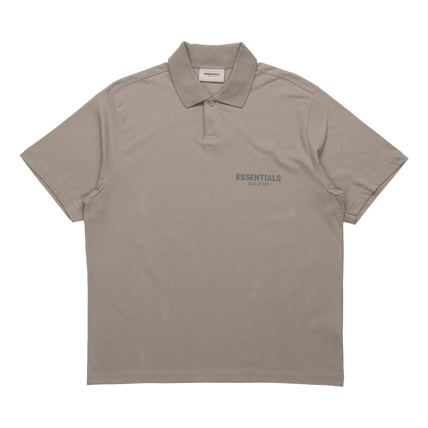 Поло тениска Fear of God Essentials Logo Polo Shirt Бежово | FOG-FW20-212, 0