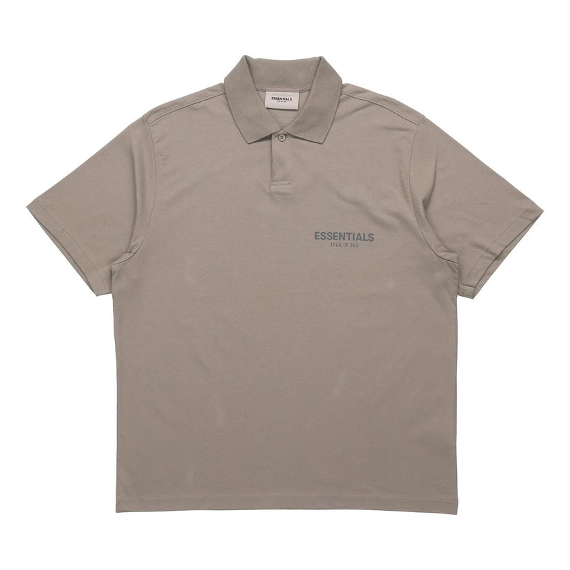 Поло тениска Fear of God Essentials Logo Polo Shirt Бежово | FOG-FW20-212