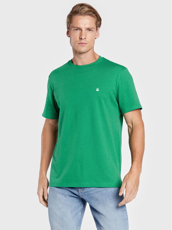 Тениска United Colors of Benetton Cotton T-Shirt Зелено | 3MI5J1AF7.256, 0