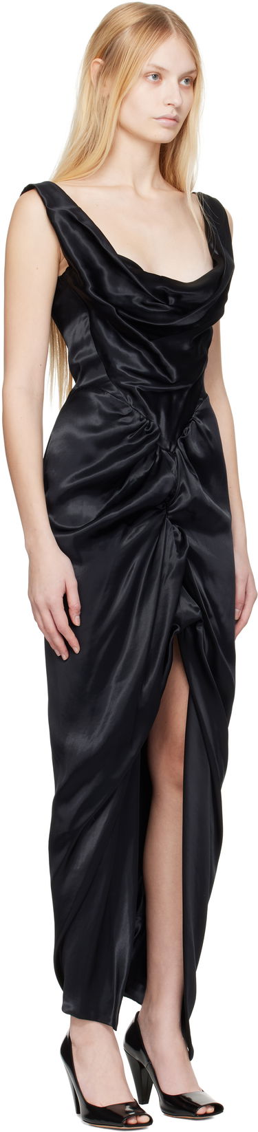 Pокля Vivienne Westwood Vivienne Westwood Panther Draped Maxi Dress Черно | 1101035B-W0128-, 1
