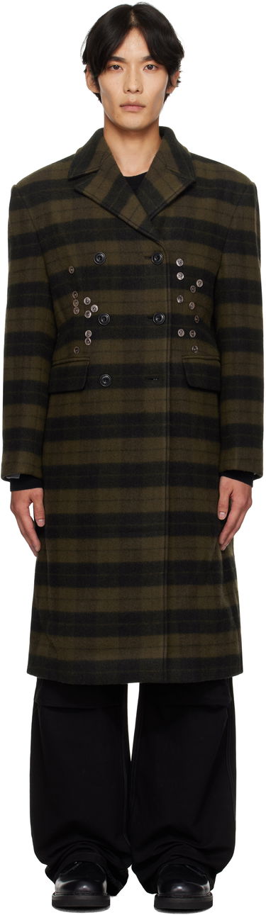 Палта Andersson Bell Andersson Bell Lacie Check Button Coat Зелено | awa726w, 0