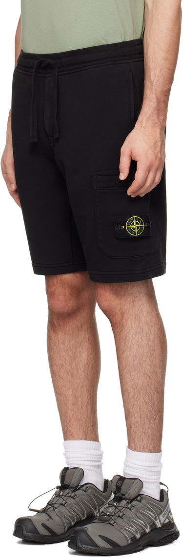 Къси панталони Stone Island Stone Island Organic Cotton Fleece Shorts Черно | K1S156200012S0051, 3
