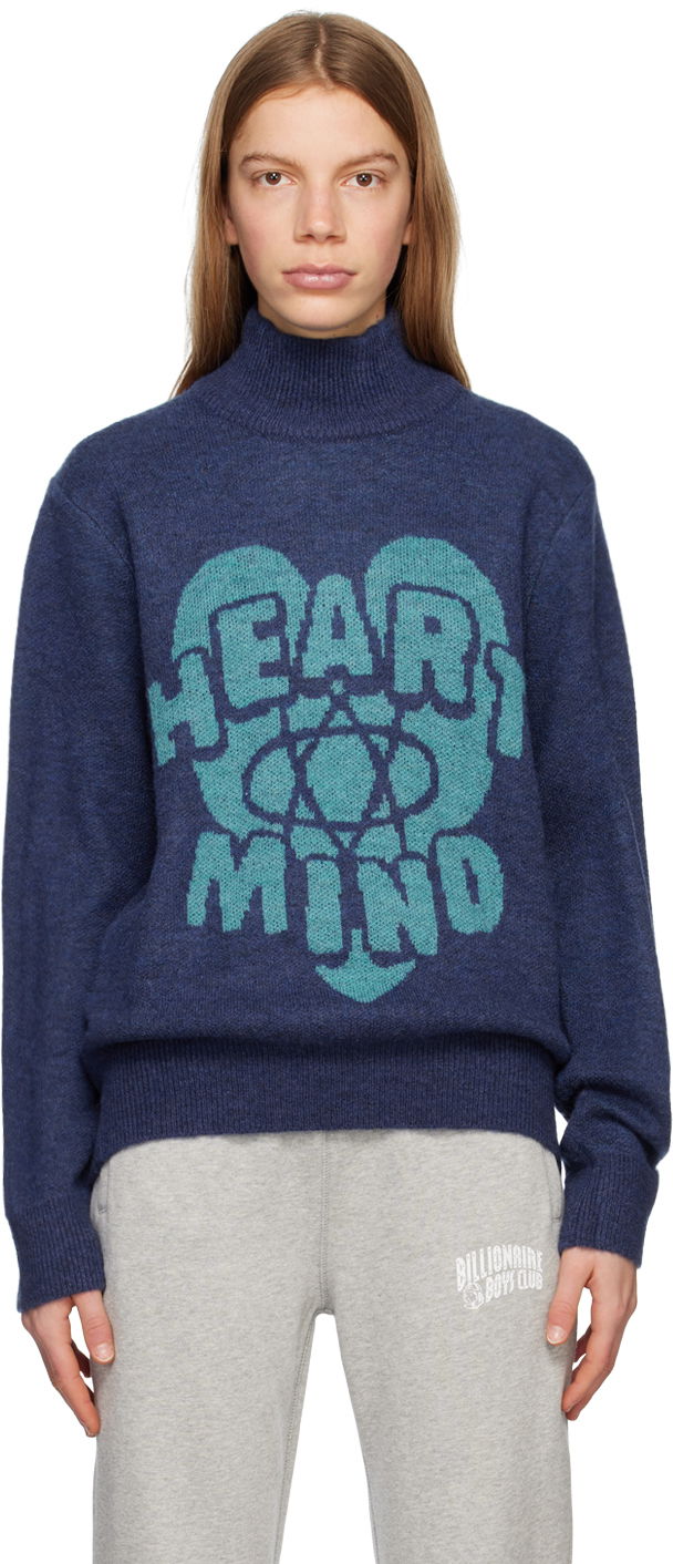Пуловер BILLIONAIRE BOYS CLUB Billionaire Boys Club Heart and Mind Turtleneck Sweater Синьо | B23142, 0
