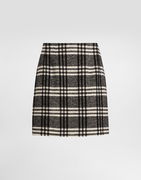Dolce & Gabbana Wool Blend Check Mini Skirt