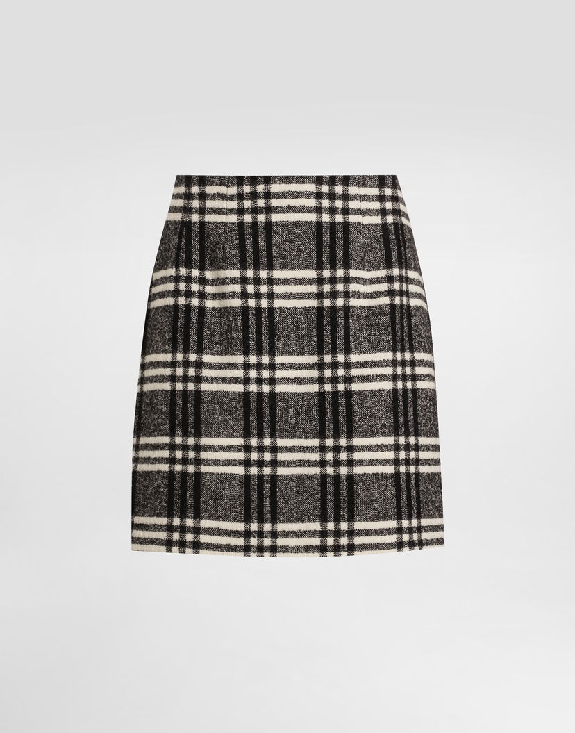 Пола Dolce & Gabbana Dolce & Gabbana Wool Blend Check Mini Skirt Многоцветен | F4C6XTFQZAKS8100