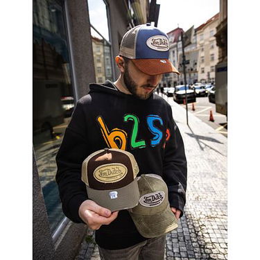 Шапка с козирка Von Dutch Kent Trucker Velvet Khaki/Sand Зелено | VD7030163, 7