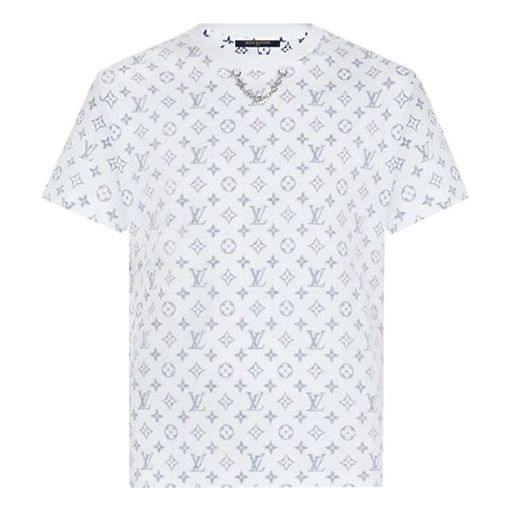 Тениска Louis Vuitton Collar Chain Logo Short Sleeve T-Shirt Бяло | 1A8QDG, 0
