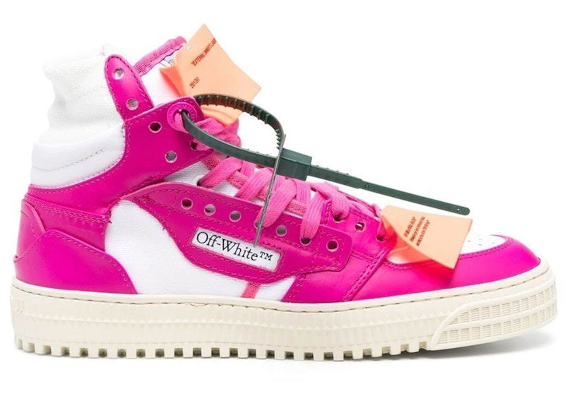 Кецове и обувки Off-White Off Court 3.0 Leather White Fuchsia W Розово | OWIA112S23LEA0010132