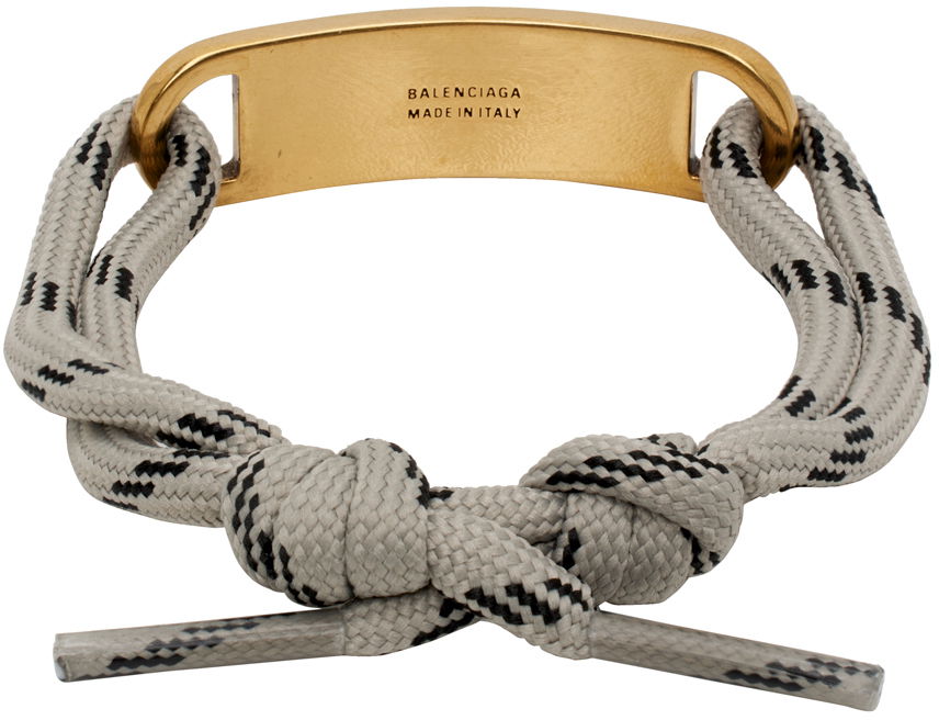 Гривна Balenciaga Plate Bracelet Бежово | 656418 TVX4G, 1