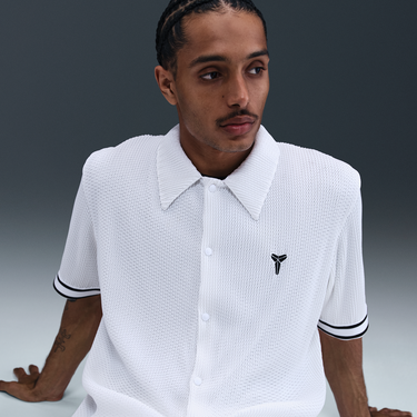 Риза Nike Kobe Pleated Basketball Short Sleeve Shirt Бяло | IB0020-100, 4