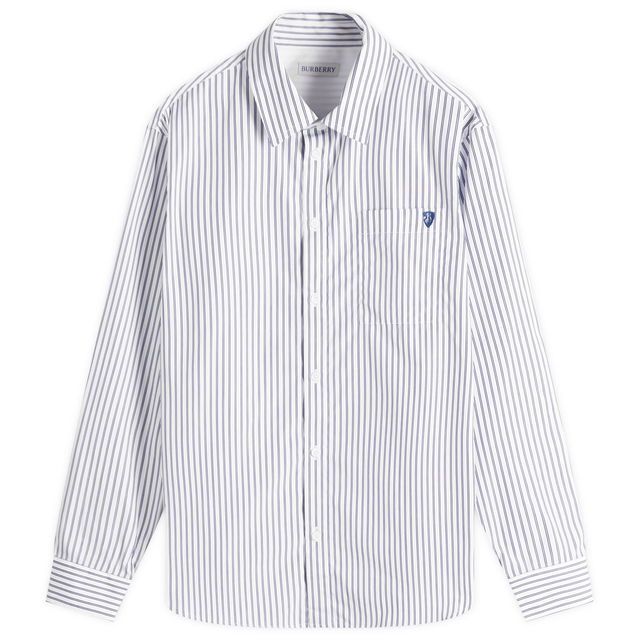 Stripe Shirt With Logo Patch