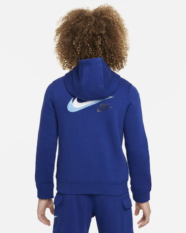Суитчър Nike NSW Fleece Full-Zip Hoodie Синьо | FZ4716-455, 4