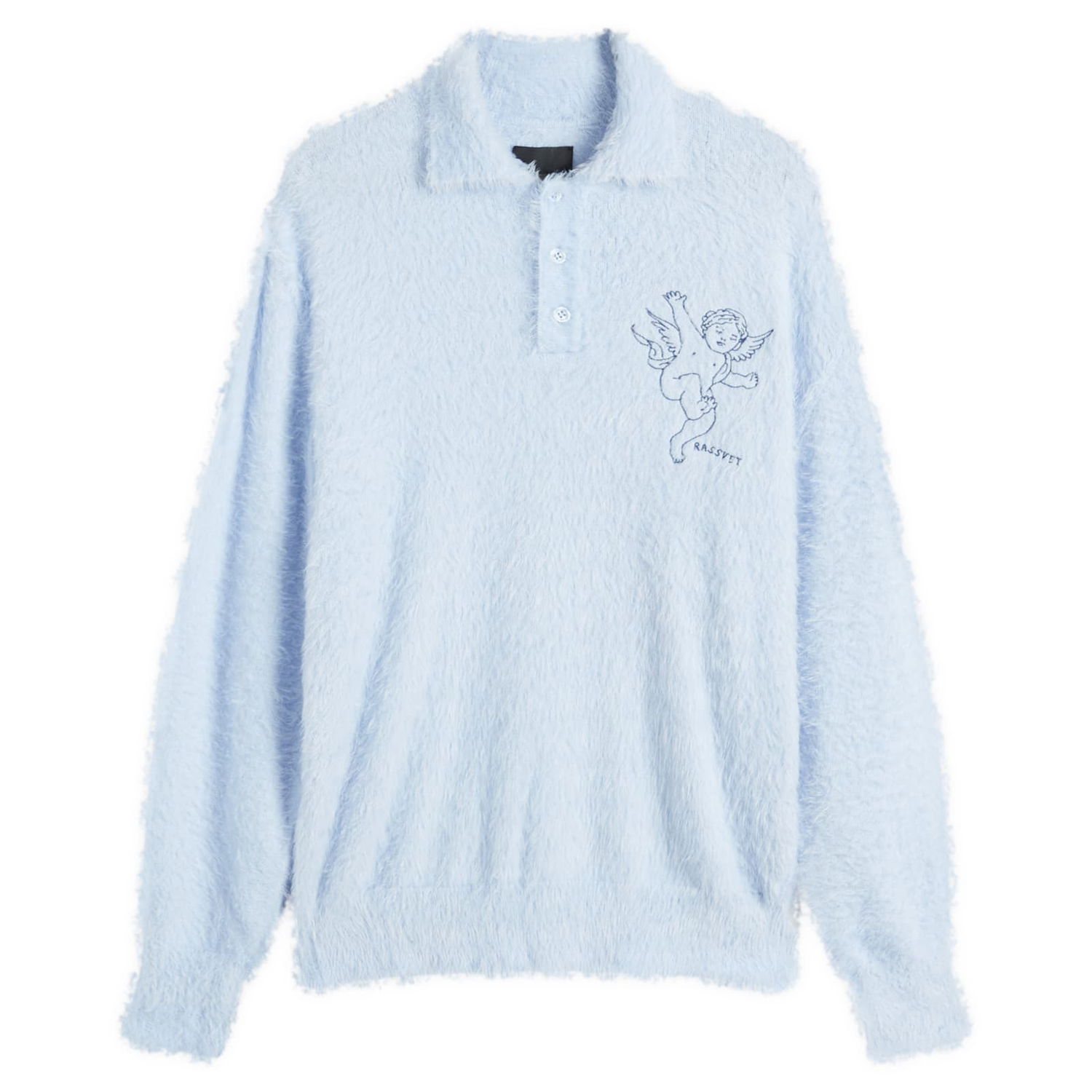 Пуловер PACCBET Angel Mohair Polo Knit Синьо | PACC15N003-BLU, 0