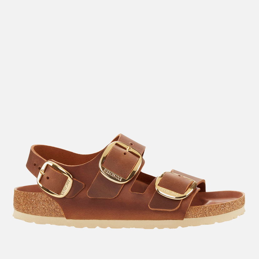 Кецове и обувки Birkenstock Milano Buckle Oiled Leather Sandals Кафяво | 1024067