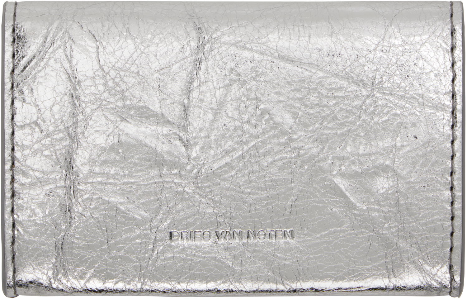 Портфейл Dries Van Noten Dries Van Noten Leather Envelope Card Holder Металик | 251-012103-299, 1
