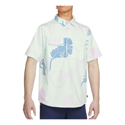 Тениска Nike SB SB Flower Print Casual Woven Shirt Зелено | DM0170-394, 0