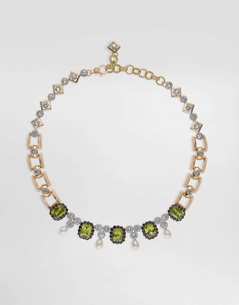 Колие Dolce & Gabbana Peridot Pearl Embellished Necklace Onesize Многоцветен | WNSA7GWPER187583