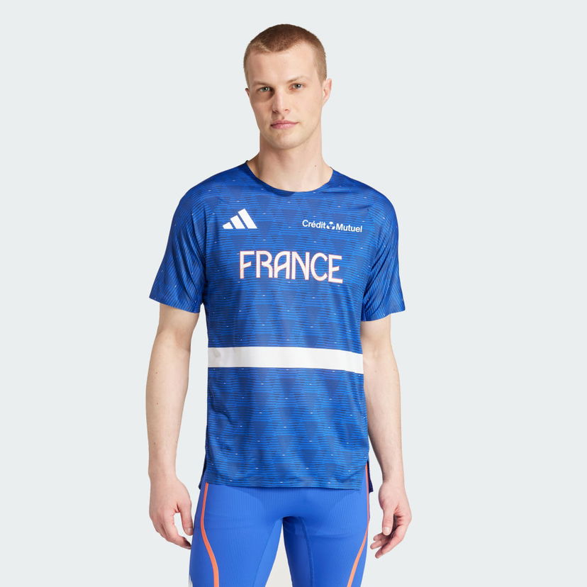 Тениска adidas Performance Team France Adizero Синьо | IT4006