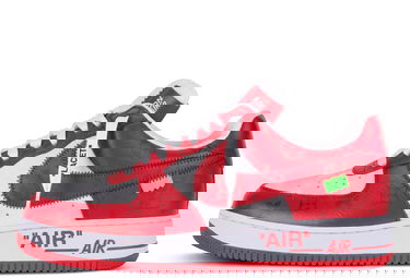 Кецове и обувки Nike Nike Louis Vuitton By Virgil Abloh x Air Force 1 Low "White Red" Червено | 1A9VA9, 4