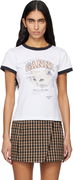 Cropped Ringer Graphic Kitty T-shirt