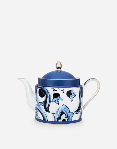 Домашен декор Dolce & Gabbana Porcelain Teapot With Floral Print Синьо | TC0127TCA39UB004, 0
