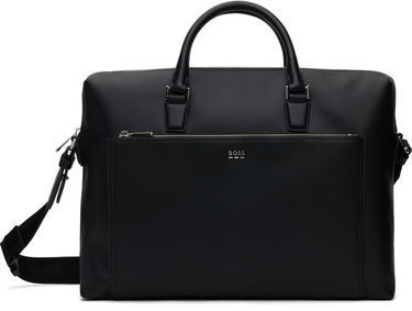 Чанта през рамо BOSS BOSS Grained Faux-Leather Briefcase Черно | 50536088, 0