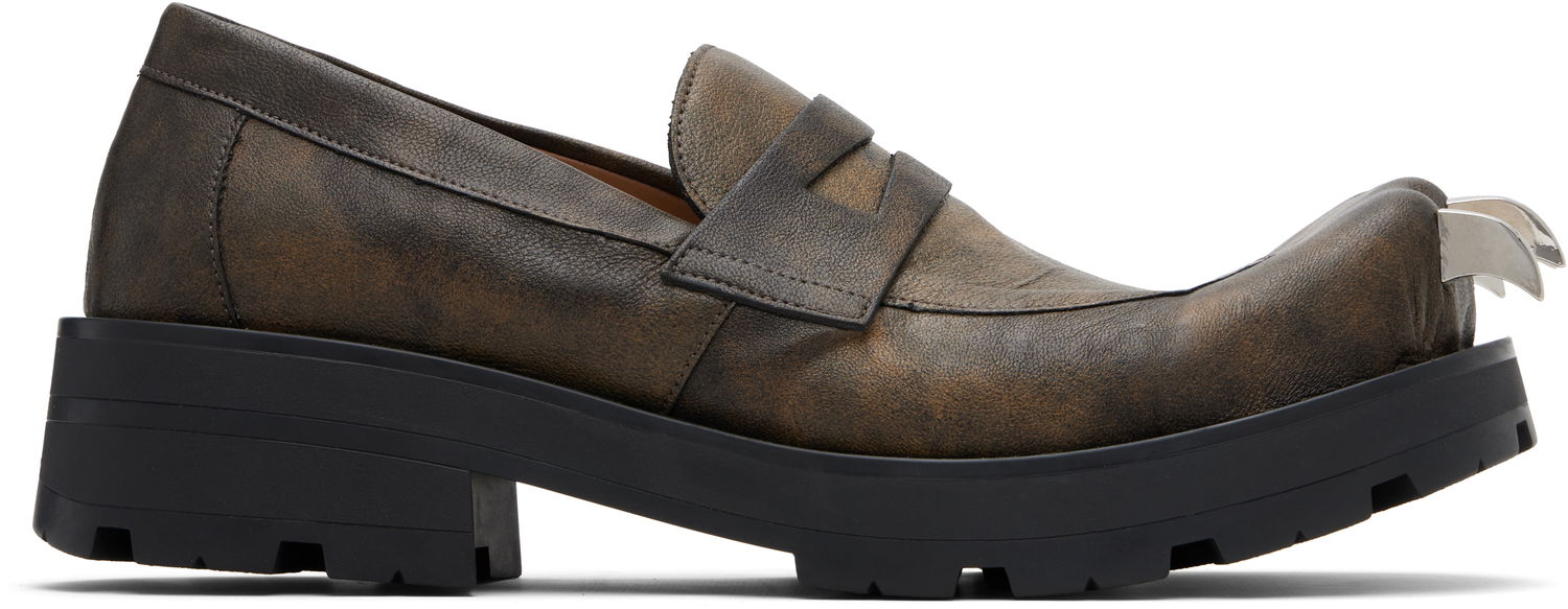 Кецове и обувки Charles Jeffrey Loverboy Charles Jeffrey LOVERBOY Moggies Claws Distressed Loafers Кафяво | 052150102, 0