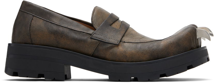 Кецове и обувки Charles Jeffrey Loverboy Charles Jeffrey LOVERBOY Moggies Claws Distressed Loafers Кафяво | 052150102