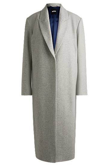 Палта BOSS Oversized Wool & Cashmere Coat Сиво | 50524472, 0