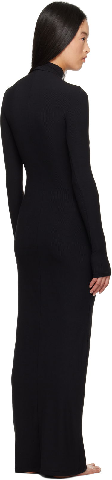 Pокля SKIMS Soft Lounge Turtleneck Maxi Dress Черно | DS-DRS-6331W, 2