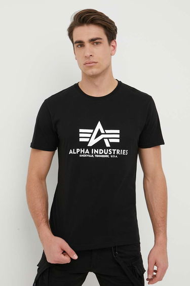 Тениска Alpha Industries Logo Tee Черно | 100501FP.530, 0