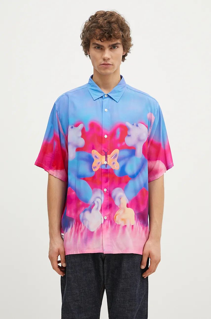 Риза Pleasures Interaction Button Down Shirt Многоцветен | P24F028, 0