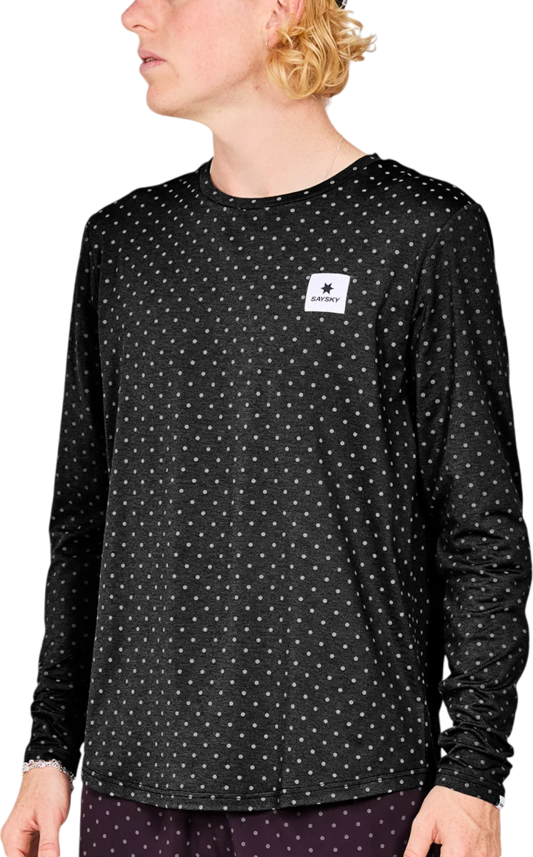 Тениска Saysky Saysky Reflective Polka Pace Long Sleeve T-Shirt Черно | mmrls02c1018, 0