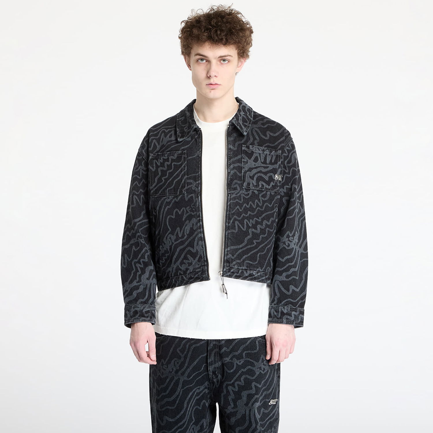 Яке бомбър Footshop FTSHP Silver Lining Denim Jacket Черно | FTSHP_470, 0